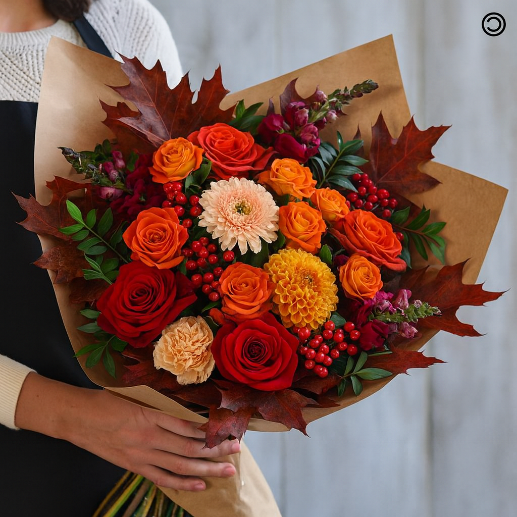 Autumn Seasonal Fresh Hand-tied Bouquet