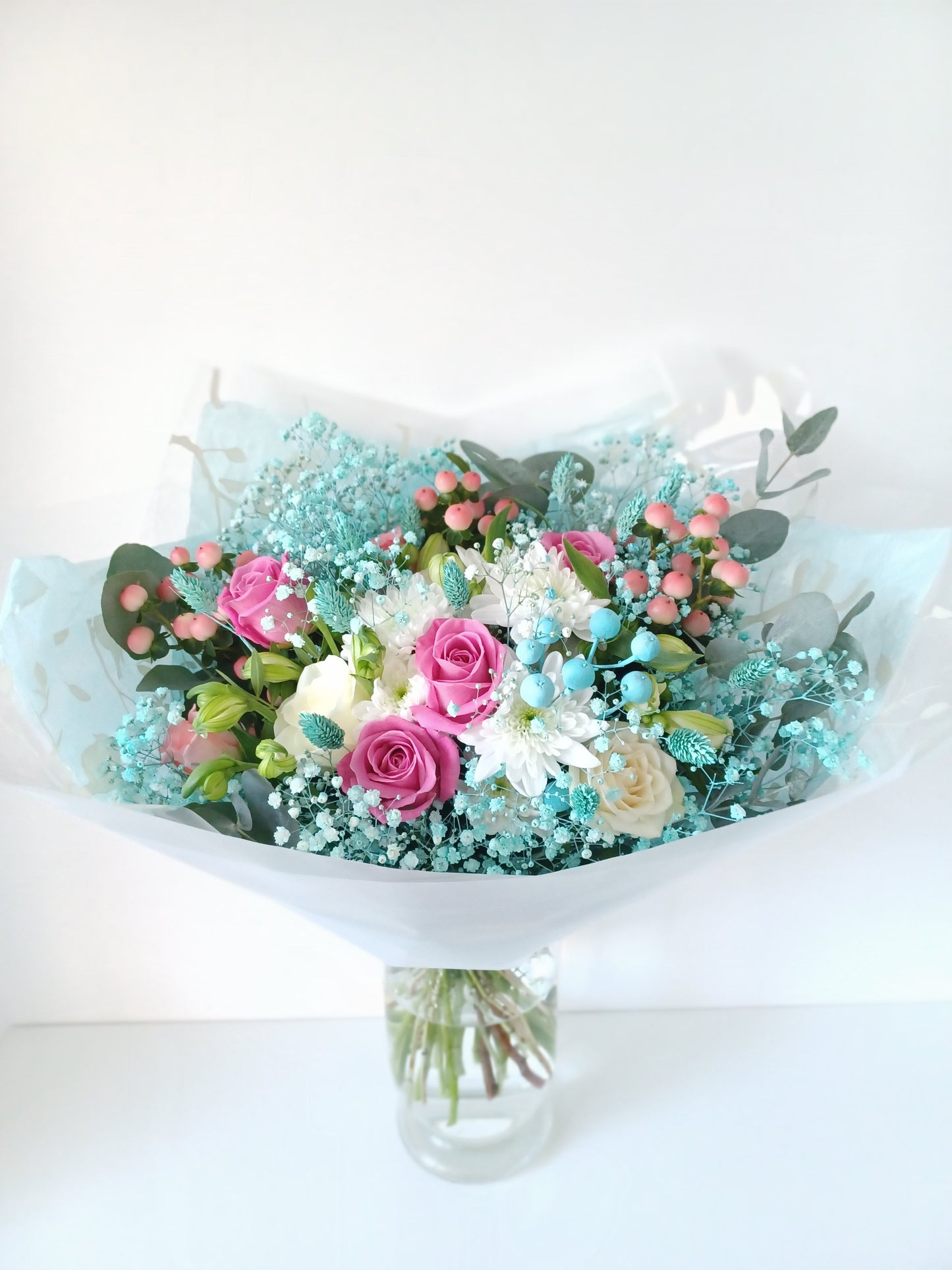 Tiffany & Pink Seasonal Flower Hand-tied Bouquet
